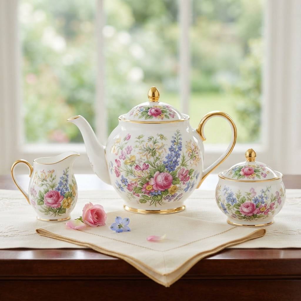 "Botanical Garden Harmony" Tea Set