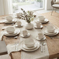 "Minimalist Pearl" Porcelain Set (6-Person Service — 18 Pieces)