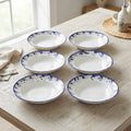 "Azure Coast" Pasta and Soup Bowl Set (6 Pieces)